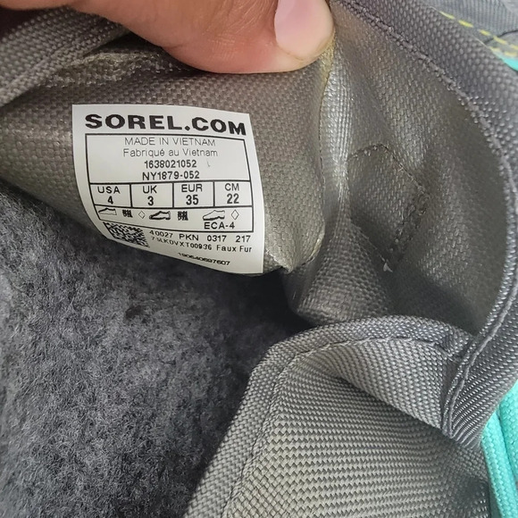 Sorel Youth Yoot Pac Nylon Cold Weather Boot Quarry/Dolphin 4  US Big Kid - Picture 8 of 10